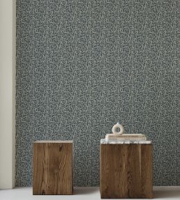 Verso Wallpaper by Tres Tintas Azul oscuro