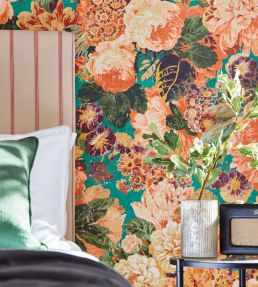 Very Rose And Peony Wallpaper by Sanderson Kingfisher/Rowan Berry