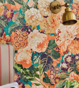 Very Rose And Peony Wallpaper by Sanderson Kingfisher/Rowan Berry