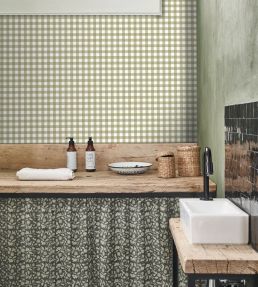 Vichy Wallpaper by Casadeco Kaki