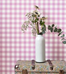 Vichy Wallpaper by Casadeco Lilas