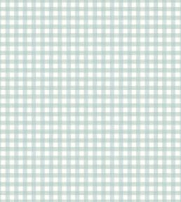 Vichy Check Wallpaper by Woodchip & Magnolia Duck Egg