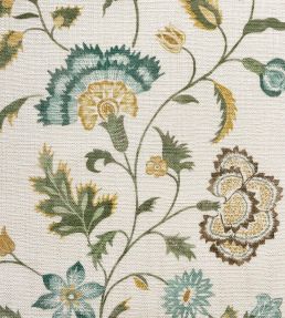 Victoria Fabric by Lewis & Wood Teal Ochre