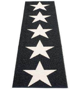 Pappelina Viggo One Runner rug Black/Vanilla VIXS725 Black/Vanilla