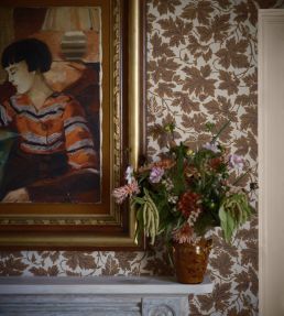 Vine Leaf Wallpaper by Farrow & Ball Brown
