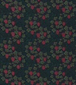 Vine Fabric by Morris & Co Dark Green/Red