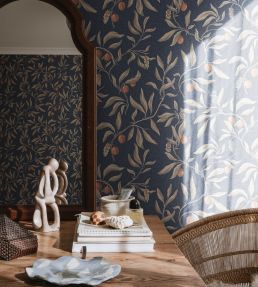 Vinnie Wallpaper by Sandberg Classic Blue