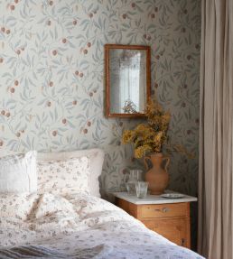 Vinnie Wallpaper by Sandberg Misty Blue