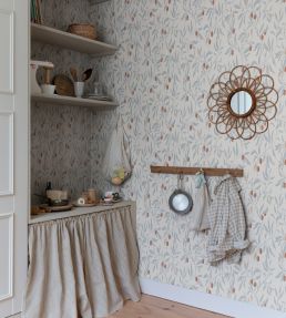 Vinnie Wallpaper by Sandberg Misty Blue