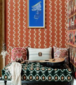 Vintage Ikat Wallpaper by MINDTHEGAP Apricot