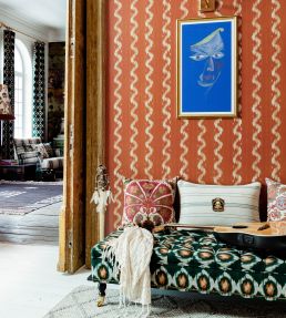 Vintage Ikat Wallpaper by MINDTHEGAP Apricot