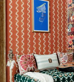 Vintage Ikat Wallpaper by MINDTHEGAP Apricot