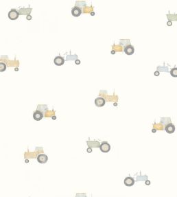 Vintage Tractor Wallpaper by Casadeco Naturel