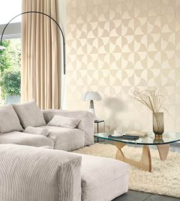 Virevolte Wallpaper by Casadeco Beige Ficelle
