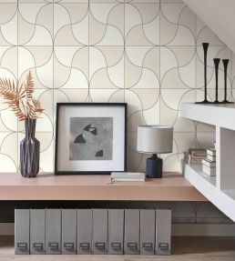 Virevolte Wallpaper by Casadeco Gris Plume