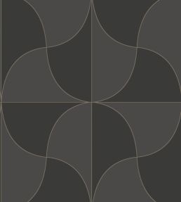 Virevolte Wallpaper by Casadeco Noir Reglisse