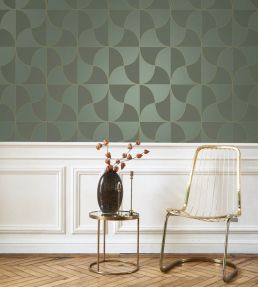 Virevolte Wallpaper by Casadeco Vert Taiga