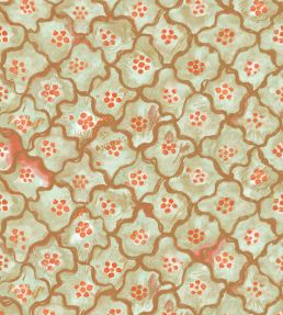 Vivienne Love Andreas Wallpaper by Cole & Son Mint & Tangerine
