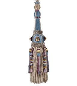 Volanges Tassel Tieback Trimming by Houles Blue Nattier