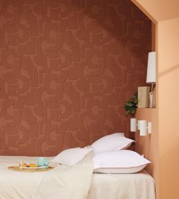 Volume Wallpaper by Caselio Terre De Sienne
