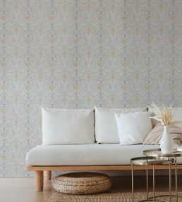 Voysey Wallpaper by Tres Tintas Purple