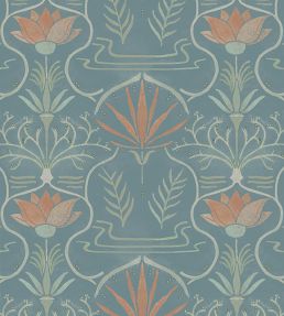 Voysey Wallpaper by Tres Tintas Light blue
