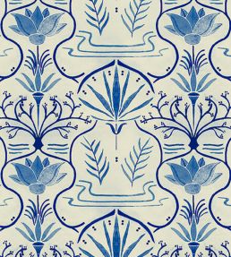 Voysey Wallpaper by Tres Tintas Dark blue