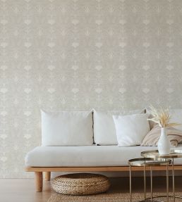 Voysey Wallpaper by Tres Tintas Beige