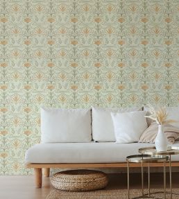 Voysey Wallpaper by Tres Tintas Green