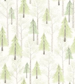Walk In The Forest Wallpaper by Casadeco Vert Amande