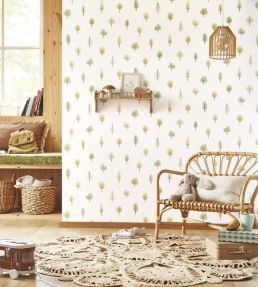 Walk In The Park Wallpaper by Casadeco Vert Feuille