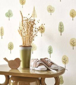 Walk In The Park Wallpaper by Casadeco Vert Feuille