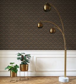 Wallace Wallpaper by Casadeco Noir Fusain