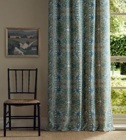 Walthamstow Fabric by Morris & Co Teal/Ochre