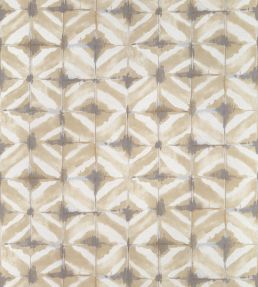 Water Blocks Fabric by Thibaut Beige