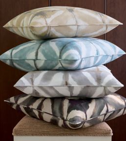 Water Blocks Fabric by Thibaut Grey