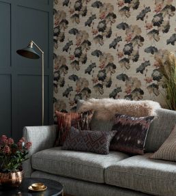 Water Lilies Grasscloth Wallpaper by 1838 Wallcoverings Bracken