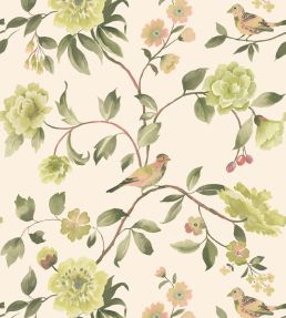 Watercolour Bird Wallpaper by George & Minnie Emerald
