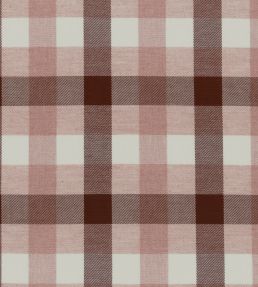 Watercolour Check Fabric by Ian Mankin Brown/Pink