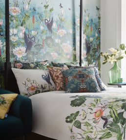 Waterlily Banner Mural by Clarke & Clarke Marine