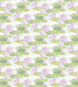 Waterlily Wallpaper by Ohpopsi Powder Blue & Lilac