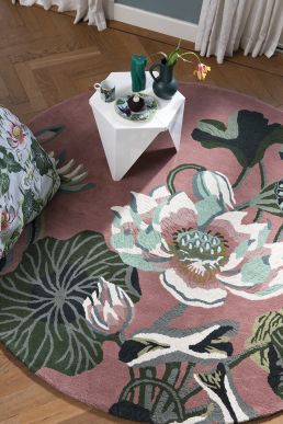 Wedgwood Waterlily Round rug Dusty Rose 38602-150-US Dusty Rose