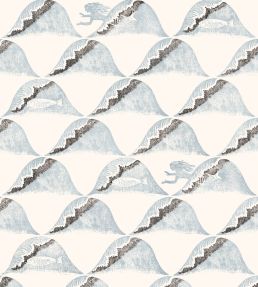Wave 1929 Wallpaper by CommonRoom Bawden Blue, Sand & Shadow