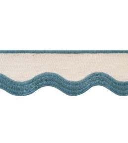 Wave Tape Trimming by Thibaut Peacock on Linen
