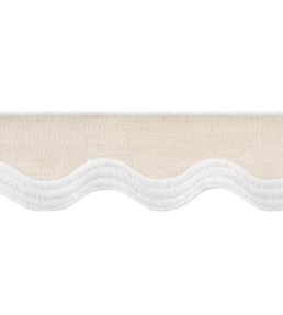 Wave Tape Trimming by Thibaut White on Linen