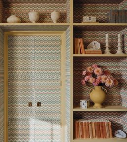 Wavelet Wallpaper by Cole & Son Saxon Stone, Linen & Mink