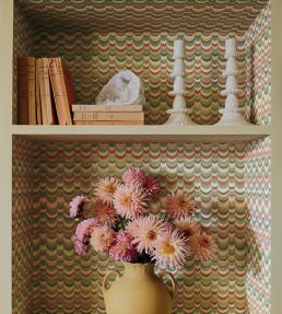 Wavelet Wallpaper by Cole & Son Saxon Stone, Linen & Mink