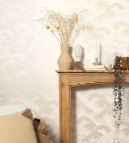 Waves Wallpaper by Caselio Blanc Noir
