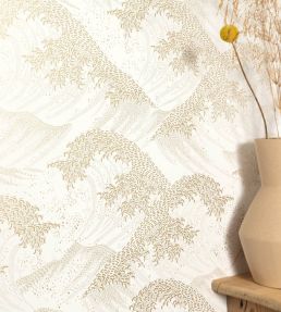 Waves Wallpaper by Caselio Blanc Noir