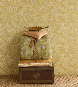 Blockprint Diagonal Tiles Wallpaper by Eijffinger Almond